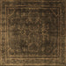 Square Persian Brown Traditional Rug, tr4262brn