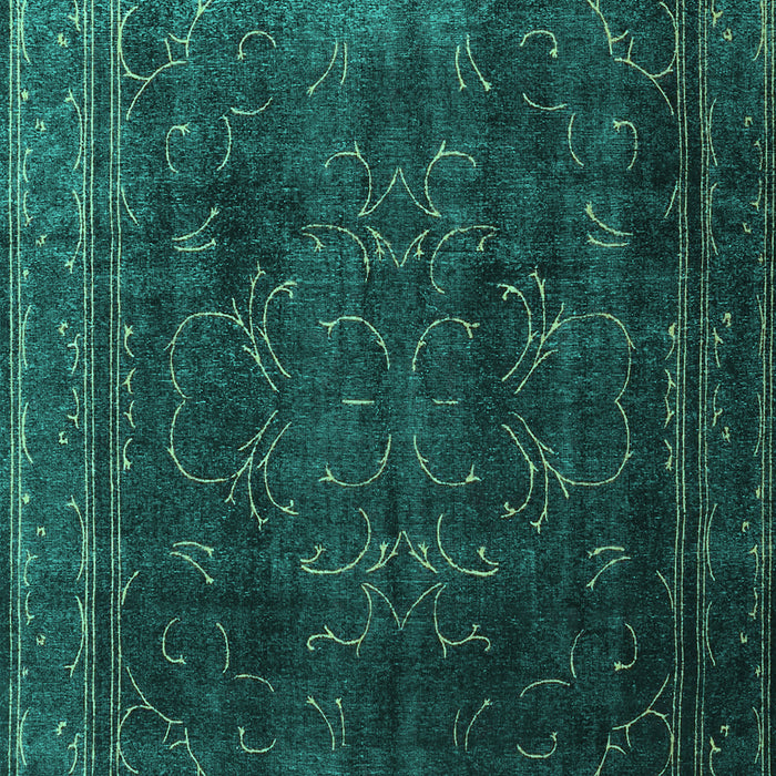 Machine Washable Persian Turquoise Traditional Area Rugs, wshtr4262turq