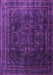 Machine Washable Persian Purple Traditional Area Rugs, wshtr4262pur