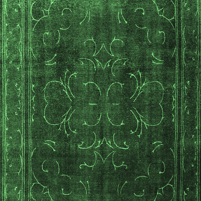 Machine Washable Persian Emerald Green Traditional Area Rugs, wshtr4262emgrn