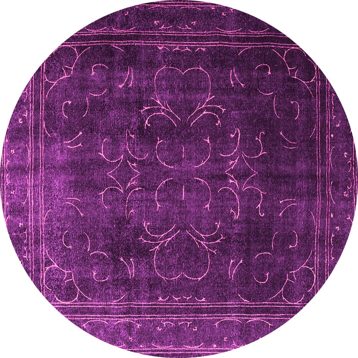 Round Persian Pink Traditional Rug, tr4262pnk