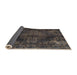 Sideview of Traditional Charcoal Black Persian Rug, tr4263