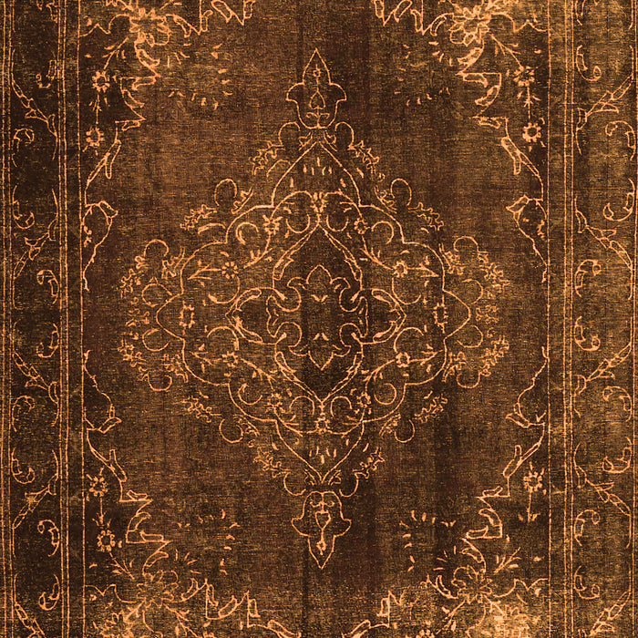 Serging Thickness of Machine Washable Persian Orange Traditional Area Rugs, wshtr4263org