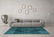 Machine Washable Persian Light Blue Traditional Rug in a Living Room, wshtr4263lblu