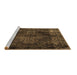 Sideview of Machine Washable Persian Brown Traditional Rug, wshtr4263brn