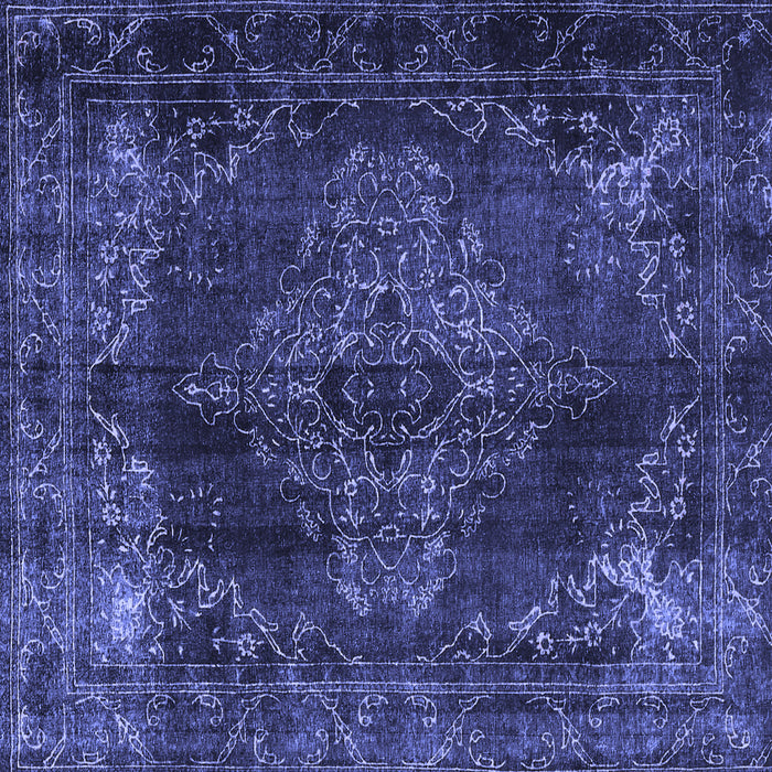 Square Persian Blue Traditional Rug, tr4263blu