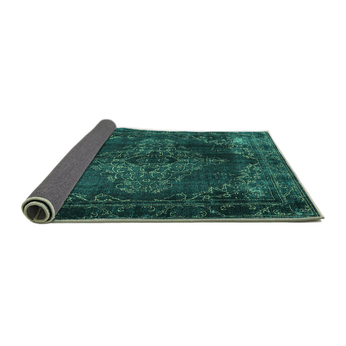 Sideview of Persian Turquoise Traditional Rug, tr4263turq