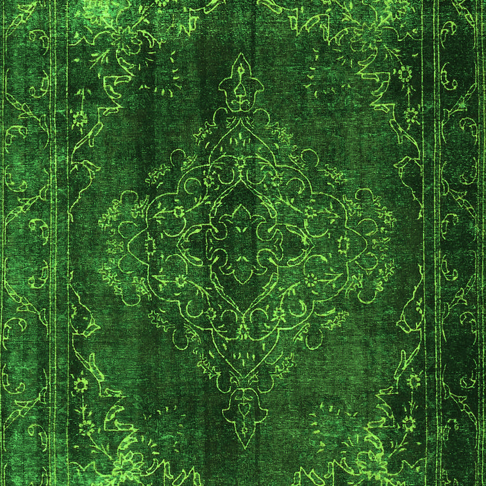 Serging Thickness of Machine Washable Persian Green Traditional Area Rugs, wshtr4263grn