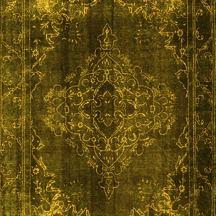 Machine Washable Persian Yellow Traditional Rug, wshtr4263yw