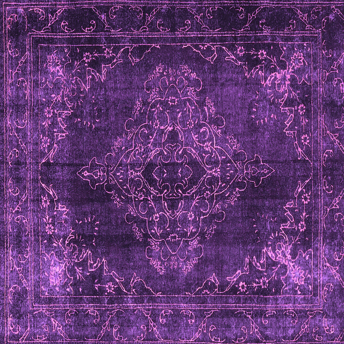 Square Machine Washable Persian Purple Traditional Area Rugs, wshtr4263pur