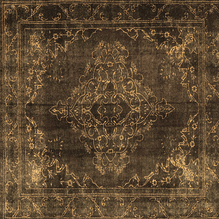 Square Persian Brown Traditional Rug, tr4263brn