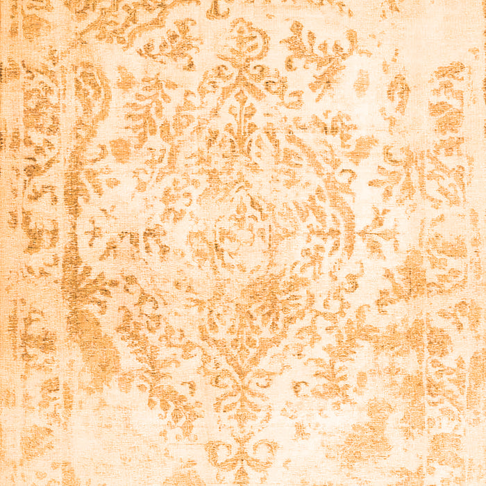 Serging Thickness of Machine Washable Persian Orange Traditional Area Rugs, wshtr4264org