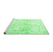 Sideview of Machine Washable Persian Emerald Green Traditional Area Rugs, wshtr4264emgrn