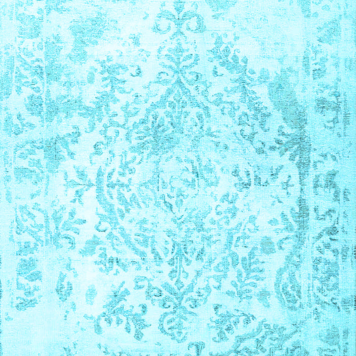 Machine Washable Persian Light Blue Traditional Rug, wshtr4264lblu