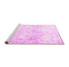 Sideview of Machine Washable Persian Pink Traditional Rug, wshtr4264pnk