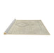 Sideview of Machine Washable Traditional Tan Brown Rug, wshtr4265