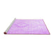 Sideview of Machine Washable Persian Purple Traditional Area Rugs, wshtr4265pur