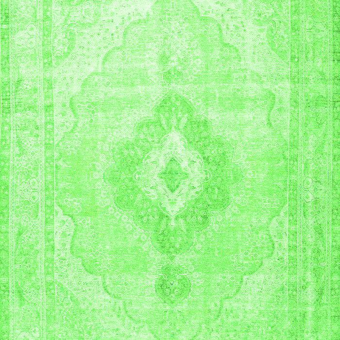 Serging Thickness of Machine Washable Persian Green Traditional Area Rugs, wshtr4265grn
