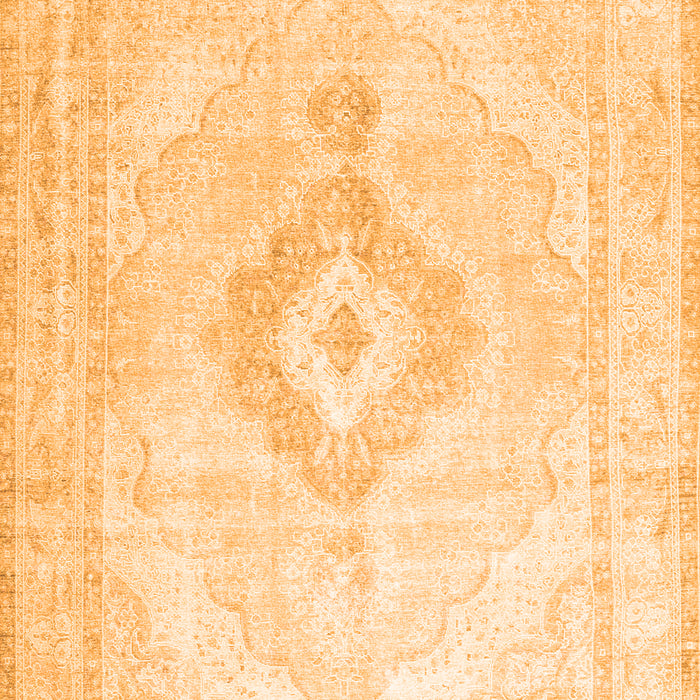 Serging Thickness of Machine Washable Persian Orange Traditional Area Rugs, wshtr4265org