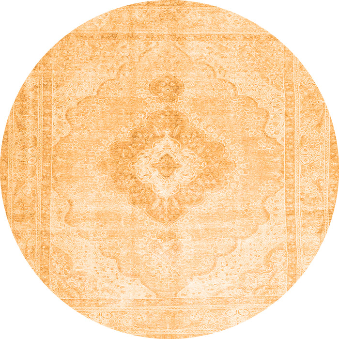 Square Persian Orange Traditional Rug, tr4265org