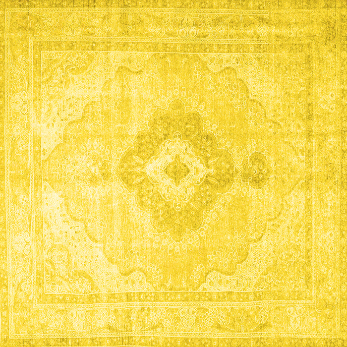 Square Persian Yellow Traditional Rug, tr4265yw