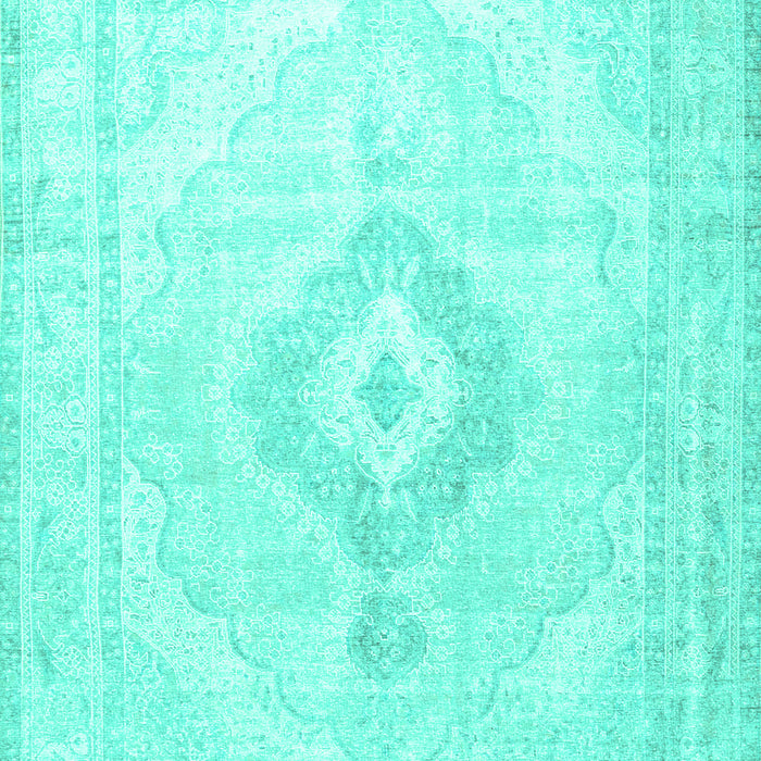 Machine Washable Persian Turquoise Traditional Area Rugs, wshtr4265turq