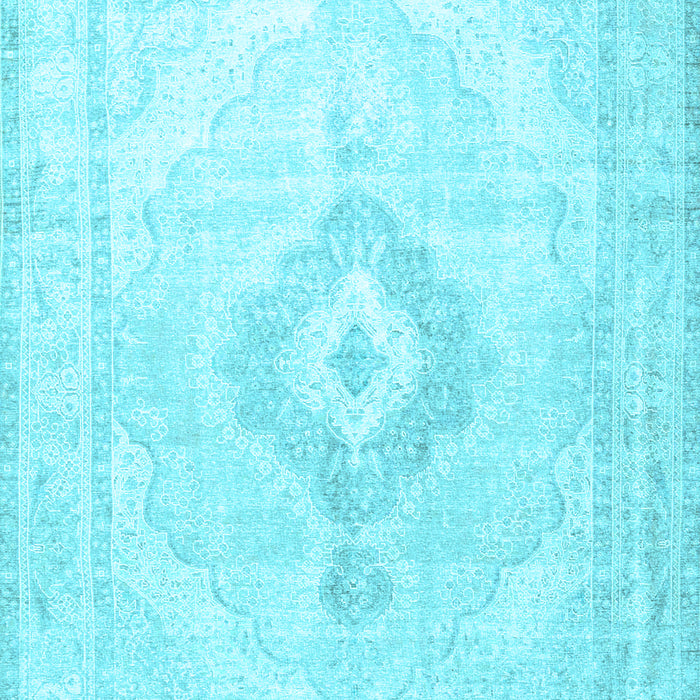 Machine Washable Persian Light Blue Traditional Rug, wshtr4265lblu
