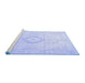 Sideview of Machine Washable Persian Blue Traditional Rug, wshtr4265blu