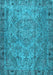 Machine Washable Persian Light Blue Traditional Rug, wshtr4266lblu