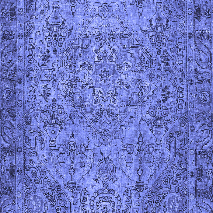 Machine Washable Persian Blue Traditional Rug, wshtr4266blu