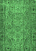 Machine Washable Persian Emerald Green Traditional Area Rugs, wshtr4266emgrn