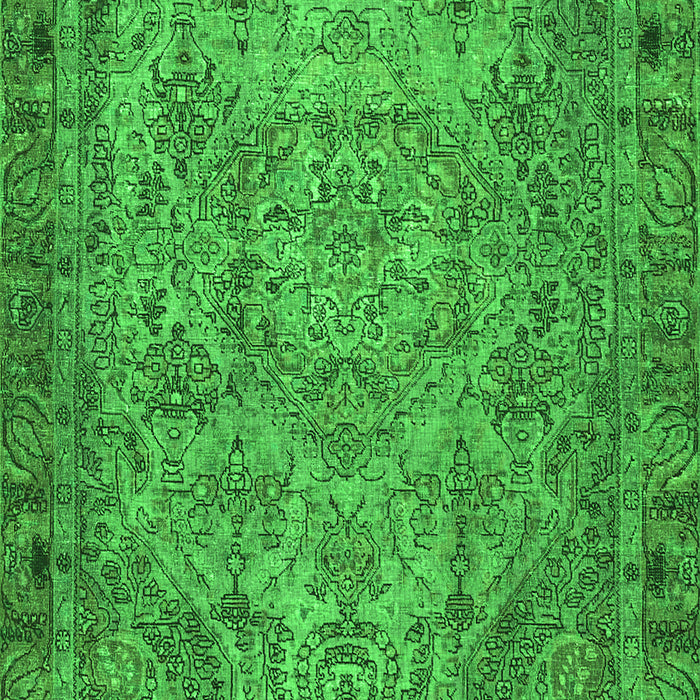 Serging Thickness of Machine Washable Persian Green Traditional Area Rugs, wshtr4266grn