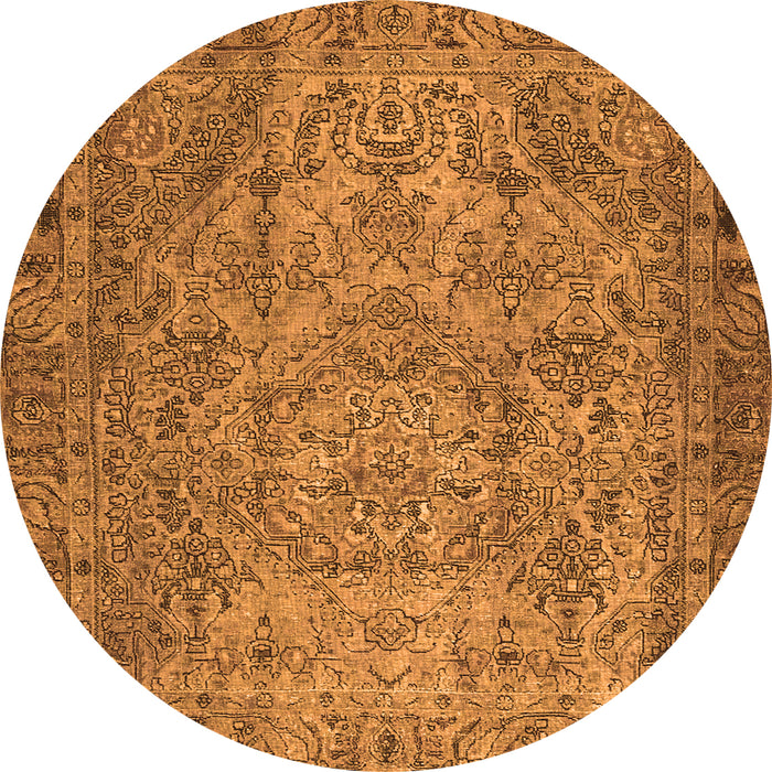 Square Persian Orange Traditional Rug, tr4266org