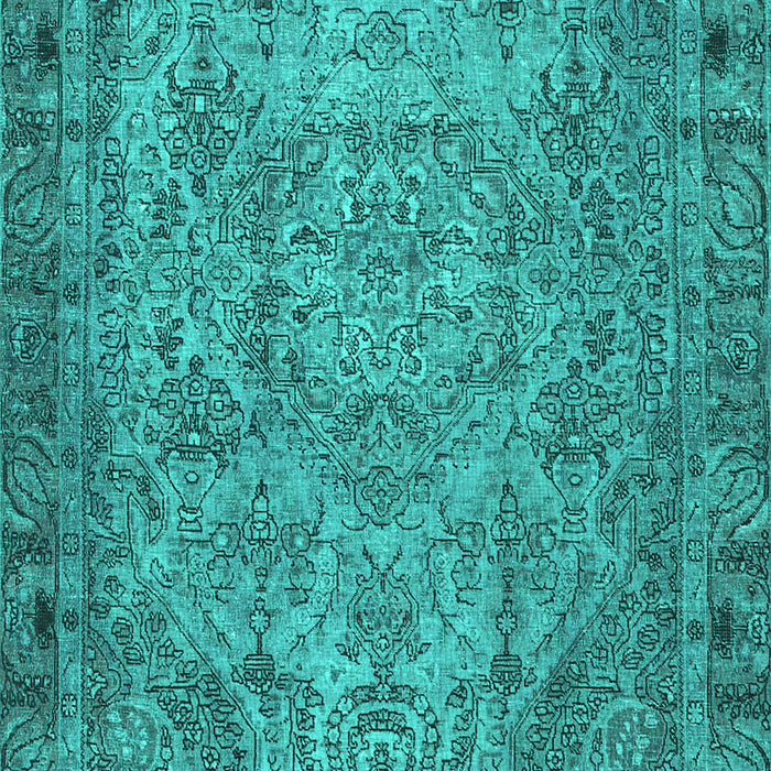 Machine Washable Persian Turquoise Traditional Area Rugs, wshtr4266turq