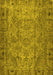 Machine Washable Persian Yellow Traditional Rug, wshtr4266yw