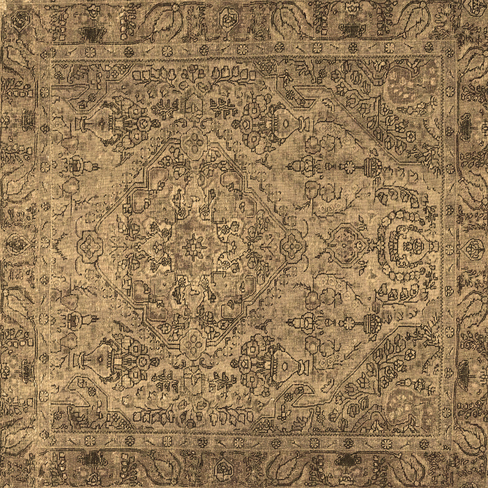Square Machine Washable Persian Brown Traditional Rug, wshtr4266brn