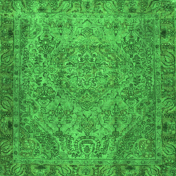Serging Thickness of Persian Green Traditional Rug, tr4266grn