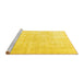 Sideview of Machine Washable Persian Yellow Traditional Rug, wshtr4267yw