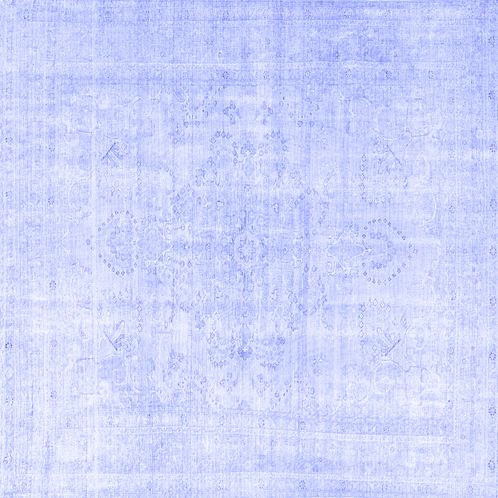 Square Persian Blue Traditional Rug, tr4267blu