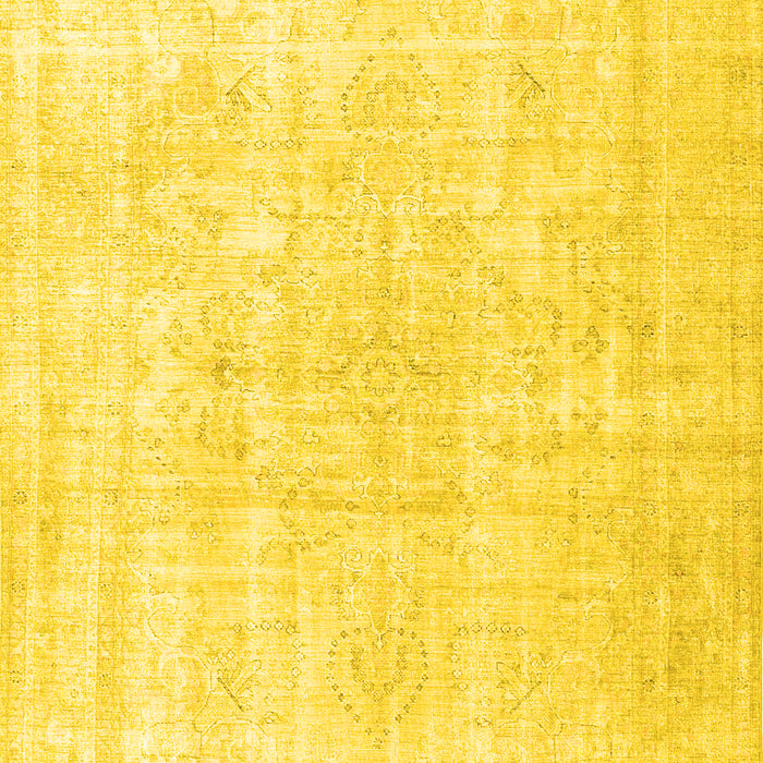 Machine Washable Persian Yellow Traditional Rug, wshtr4267yw