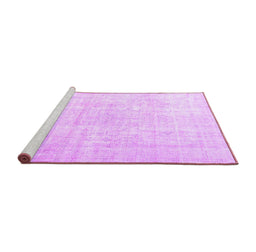 Sideview of Machine Washable Persian Purple Traditional Area Rugs, wshtr4267pur