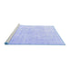 Sideview of Machine Washable Persian Blue Traditional Rug, wshtr4267blu