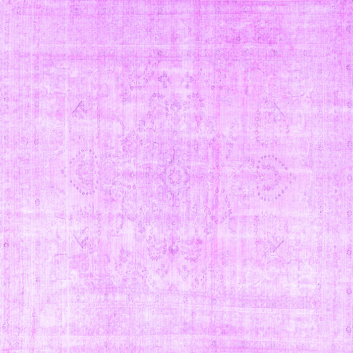 Square Machine Washable Persian Purple Traditional Area Rugs, wshtr4267pur