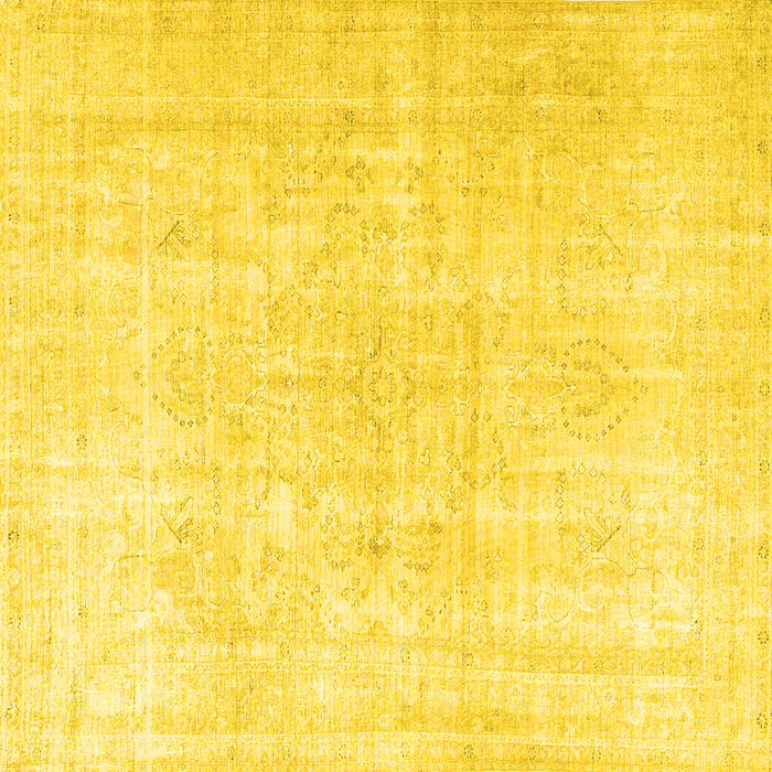 Square Persian Yellow Traditional Rug, tr4267yw
