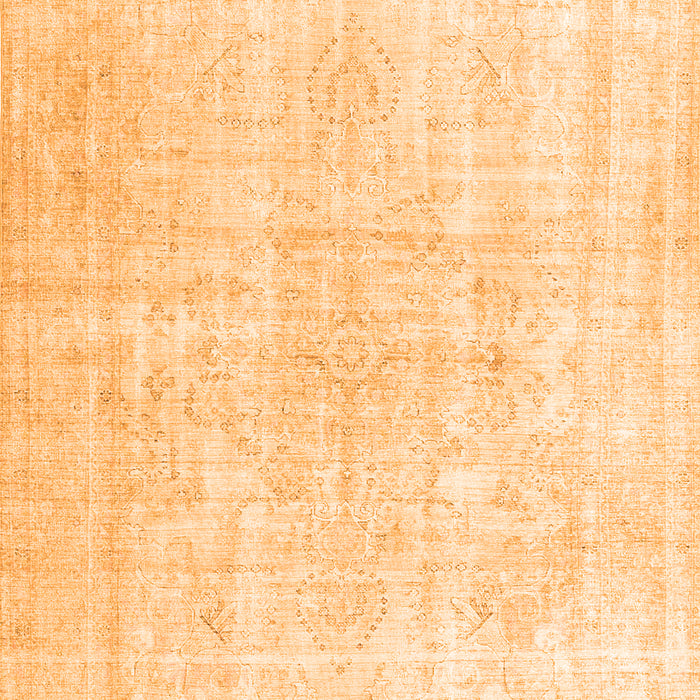 Serging Thickness of Machine Washable Persian Orange Traditional Area Rugs, wshtr4267org