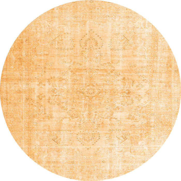 Square Persian Orange Traditional Rug, tr4267org