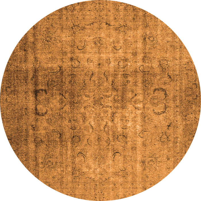 Machine Washable Persian Orange Traditional Area Rugs, wshtr4268org