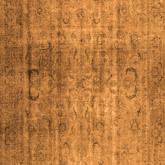 Serging Thickness of Machine Washable Persian Orange Traditional Area Rugs, wshtr4268org