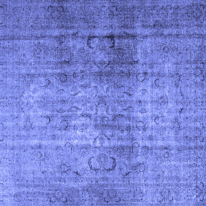 Square Machine Washable Persian Blue Traditional Rug, wshtr4268blu