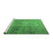 Sideview of Machine Washable Persian Emerald Green Traditional Area Rugs, wshtr4268emgrn